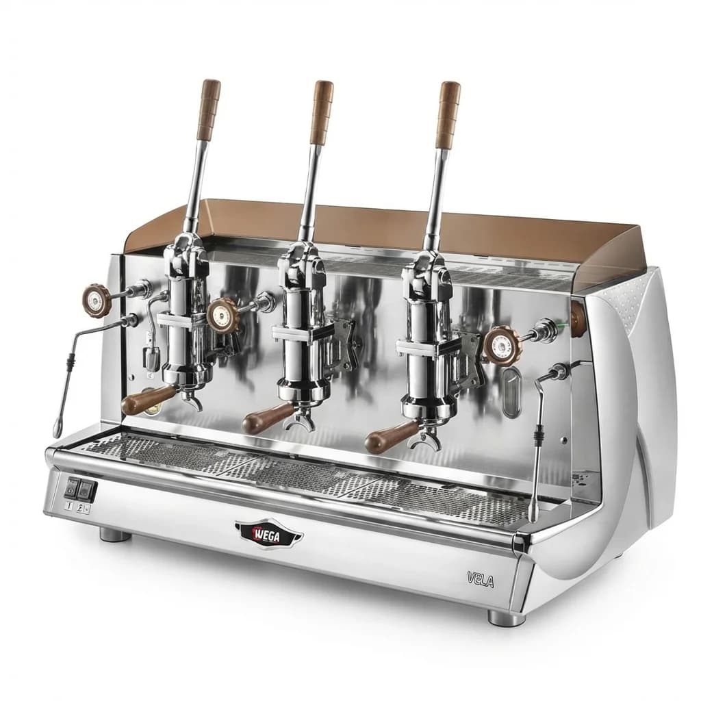 Wega Vintage Siebträger Espressomaschine – Retro Design Gastro-Kaffeemaschine | Direktimport Italien